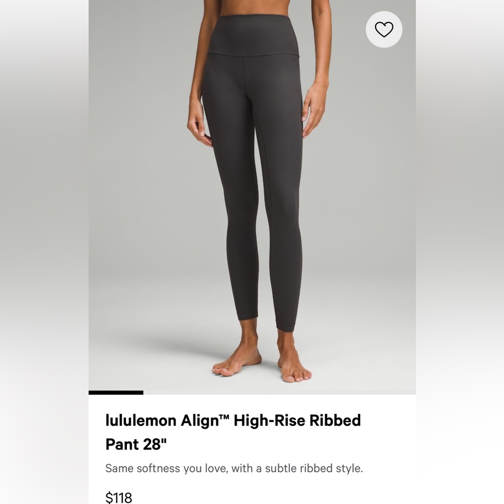 Lululemon Align High Rise Ribbed, grey 4